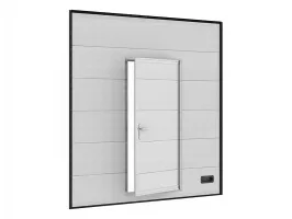 Гаражные ворота с калиткой Алютех 2750x2500 с дверью